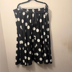 Mlle Gabrielle black and white polka dot circle skirt